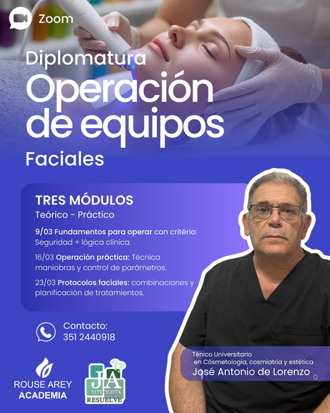 Diplomatura en Operación de Equipos Faciales:  Seguridad, Parámetros y Protocolos