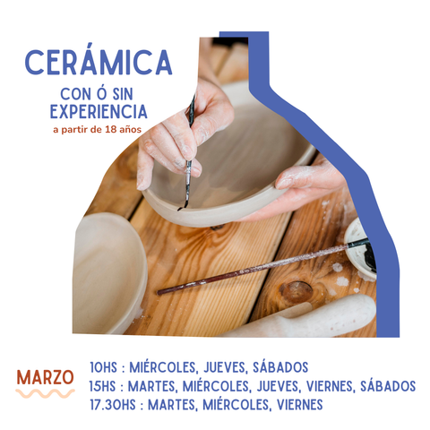 TALLER de cerámica  ANUAL - MARZO