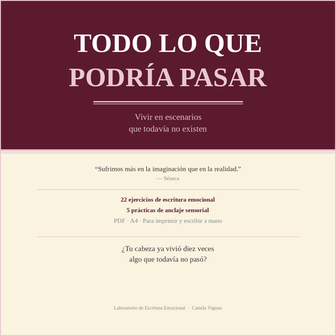 Todo lo que podría pasar. Vivir en escenarios que todavía no existen