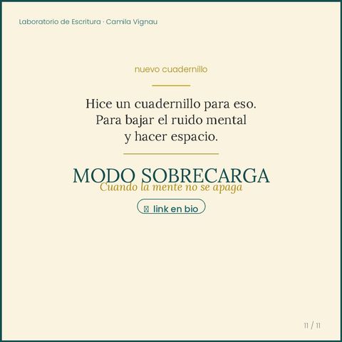 Modo Sobrecarga — Cuando la mente no se apaga