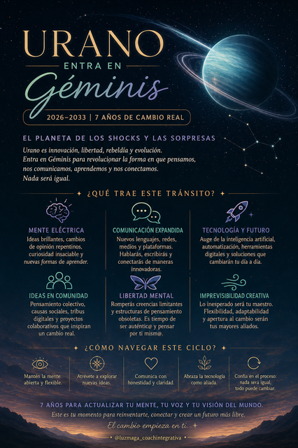 URANO EN GÉMINIS 2026-2033