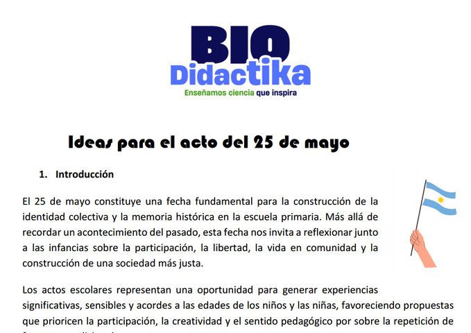 Ideas Acto 25 de mayo
