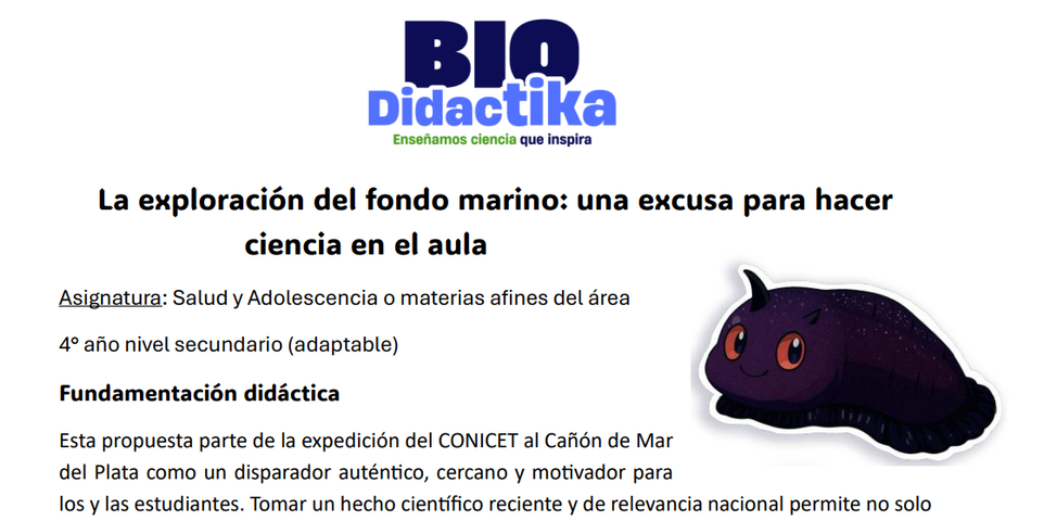 La exploración del fondo marino: una excusa para hacer ciencia en el aula