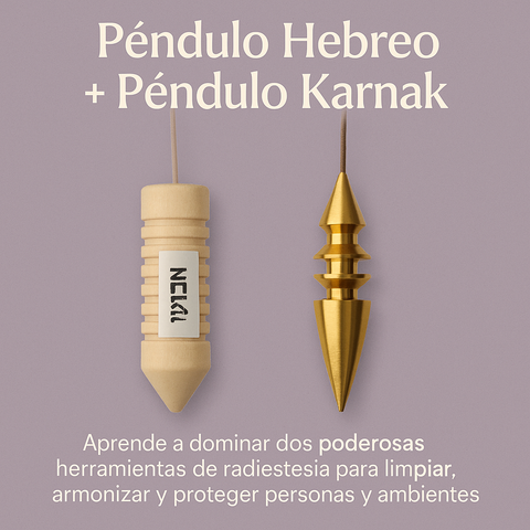 🔮 Combo Energético: Péndulo Hebreo + Péndulo Karnak