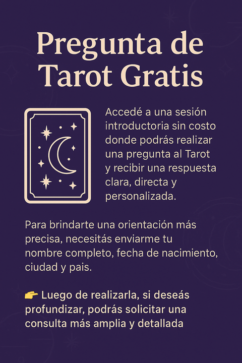 ✨ Consulta Gratuita: 1 Pregunta al Tarot