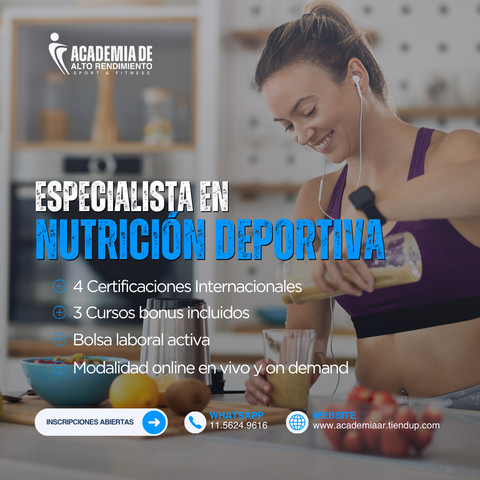 Especialista en Nutrición Deportiva (Online)