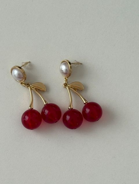 Aros Cerezas Red & Gold