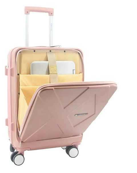 Valija de cabina Amayra portanotebook | ABS rosa 20