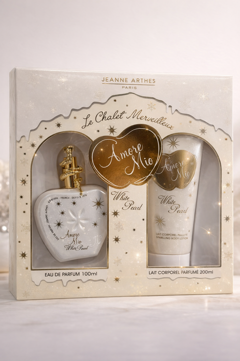 Box Amore Mio White Pearl Jeanne Arthes – Perfume + Body Lotion