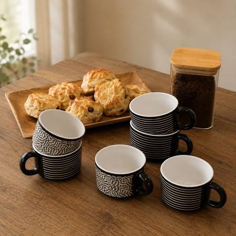 Set Café Bamboo con 6 Pocillos