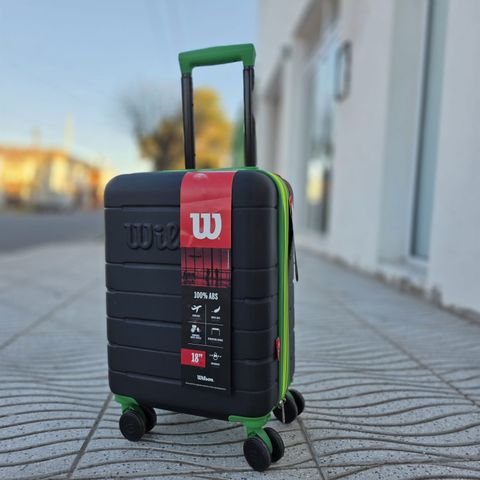 Valija de cabina Wilson | ABS negro con detalles verde 18
