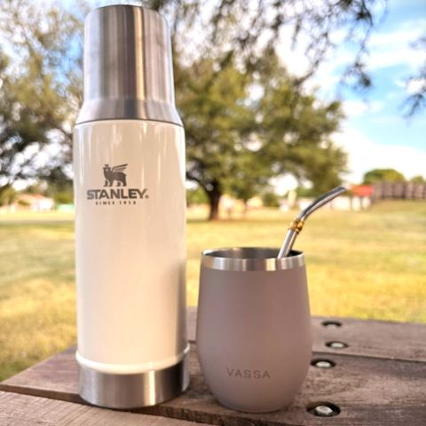 Combo termo Stanley + Mate Vassa acero