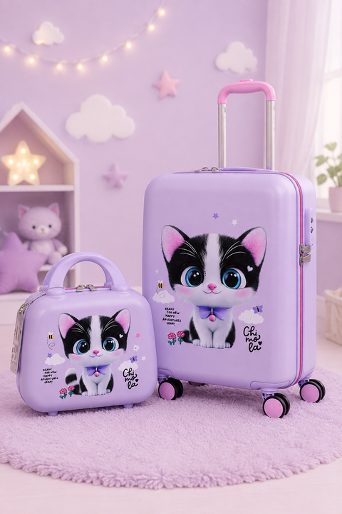 Combo Valija + Maletín Carry-On Chimola | Gatito