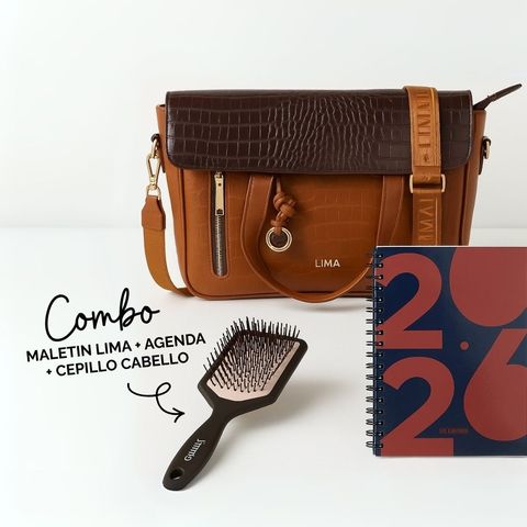 Combo “Ofi Chic” de Maletín Lima + Agenda 2026 + Cepillo Paddle