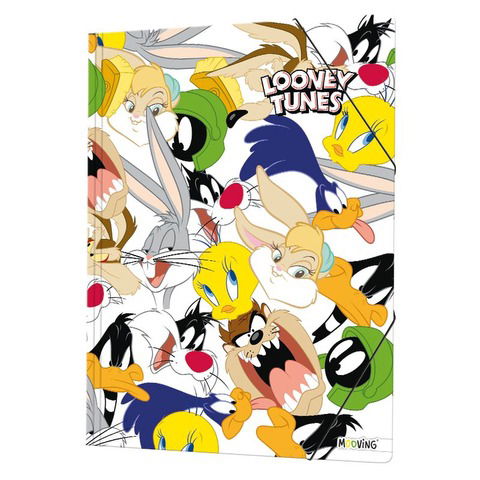 Carpeta Mooving Looney Tunes Oficio 3 Solapas