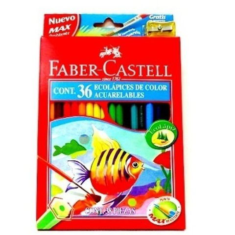 Lapices de Colores Acuarelables Faber Castell x36