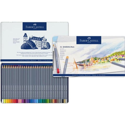 Lápices De Colores Goldfaber x36 Acuarelables Faber Castell