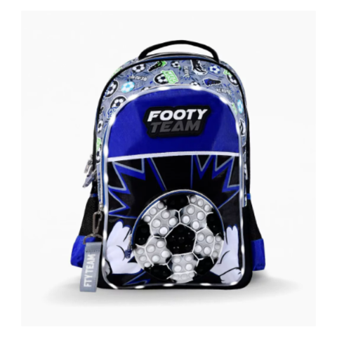 Mochila Footy Futbol Pop It con Luz Led 18″