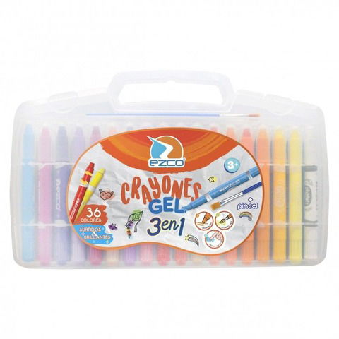 Crayones En Gel 3 en 1 Ezco x36