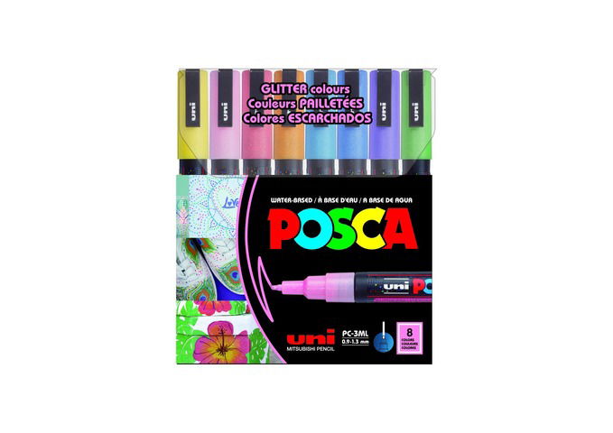 Set Posca Glitter x8 3ML