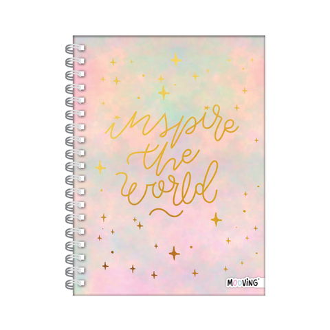 Cuaderno A5 Golden Rose Rayado Mooving