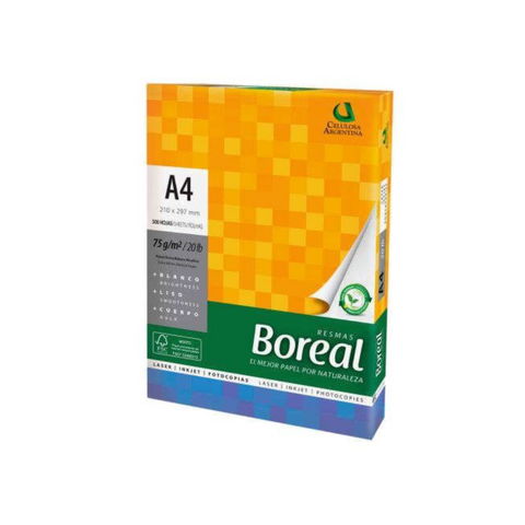 Resma A4 Boreal 75gr. 