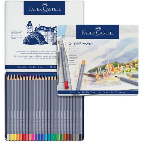 Lápices De Colores Goldfaber Acuarelables x24 Faber Castell