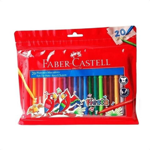 Fibras Fiesta Faber Castell x20