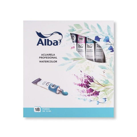 Set De Acuarelas Profesionales Alba x18