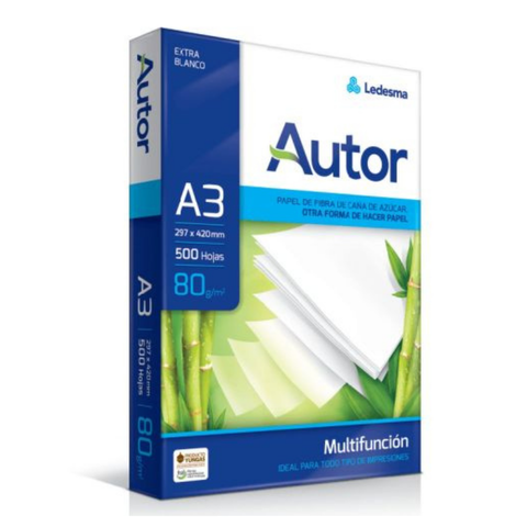 Resma A3 Autor 80gr.