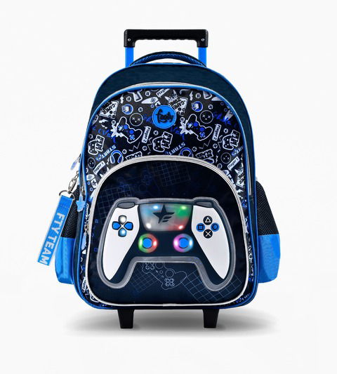 Mochila Footy Carro 18″ con Luz Joystick Azul