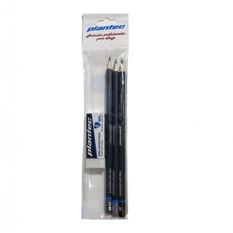 Set Plantec 3 Lápices+Goma
