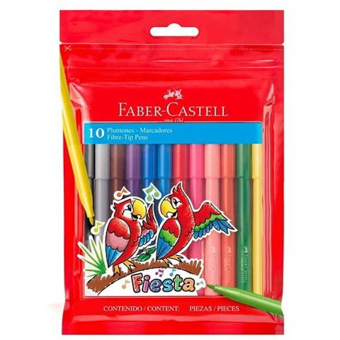 Fibras Fiesta Faber Castell x12