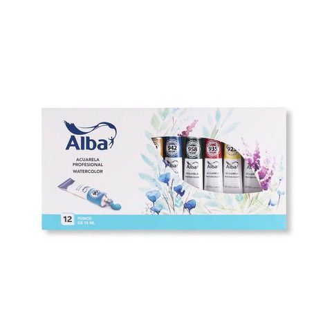 Set De Acuarelas Profesionales Alba x12