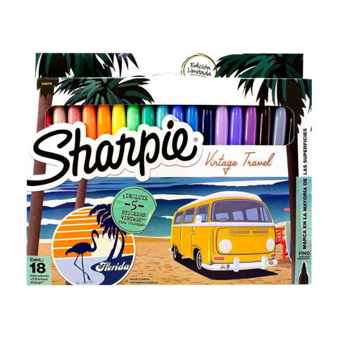 Marcadores Sharpie Vintage travel x18