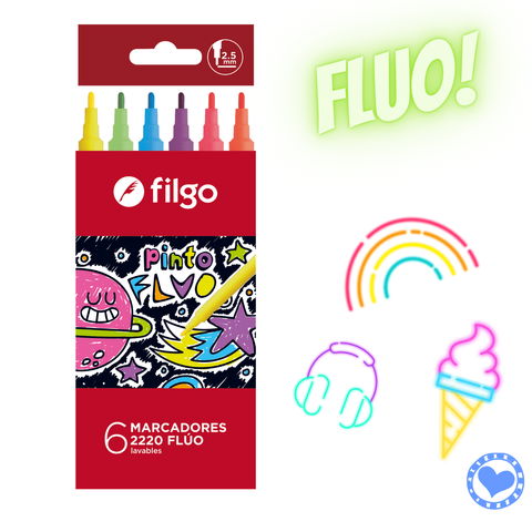 Marcadores Filgo flúo x6