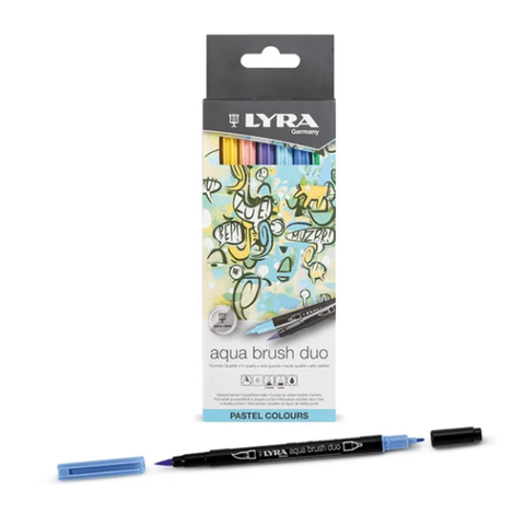 Marcador Lyra Aqua Brush Duo Tonos Pastel