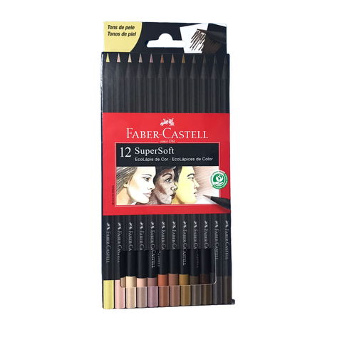 Lápices Supersoft Faber Castell Tonos de piel x12