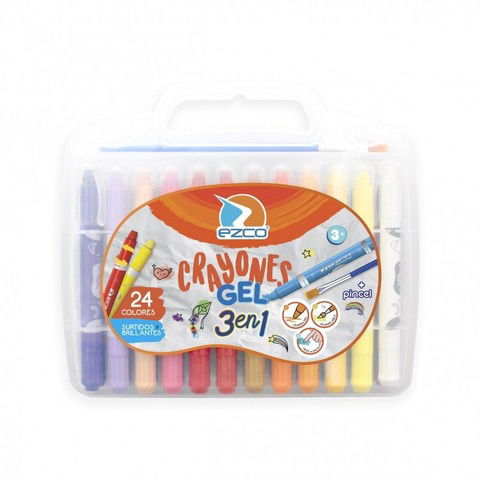 Crayones En Gel 3 en 1 Ezco x24