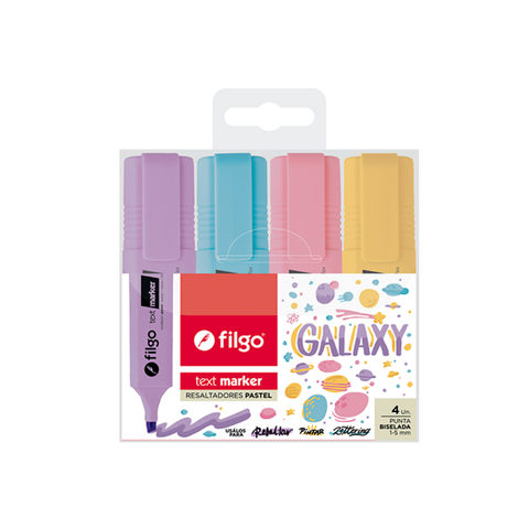 Resaltadores Galaxy Filgo x4