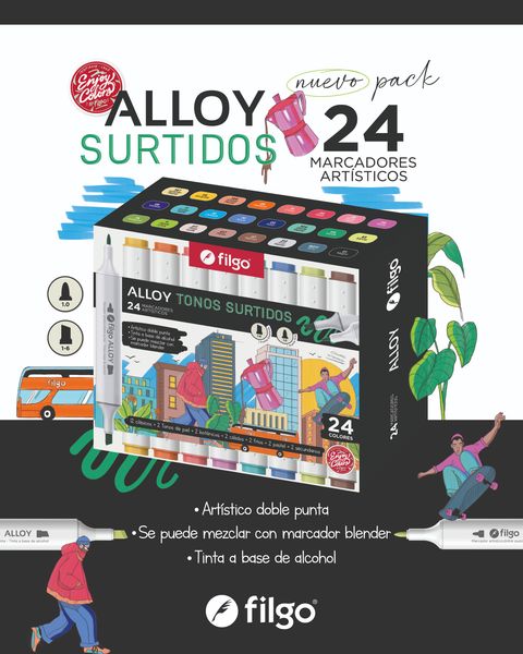 Marcador Filgo Alloy x24