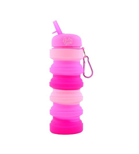 Botella Footy Silicona Fucsia