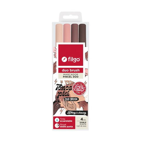 Marcador Filgo doble punta Duo Brush Tonos piel