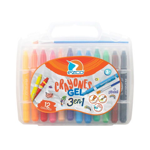 Crayones En Gel 3 en 1 Ezco x12