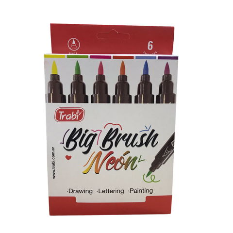 Marcador Big Brush Neon x6 Trabi