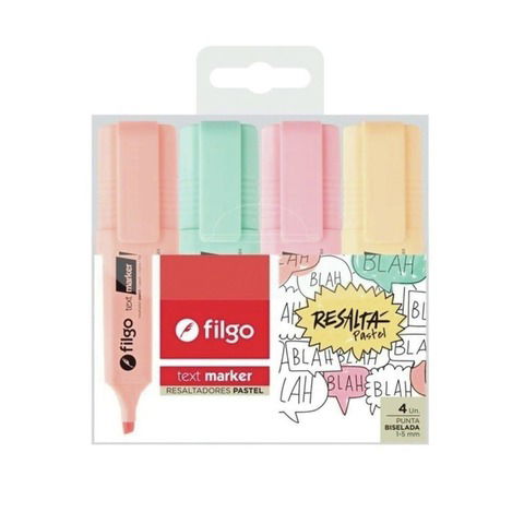 Resaltadores Pastel Filgo x4