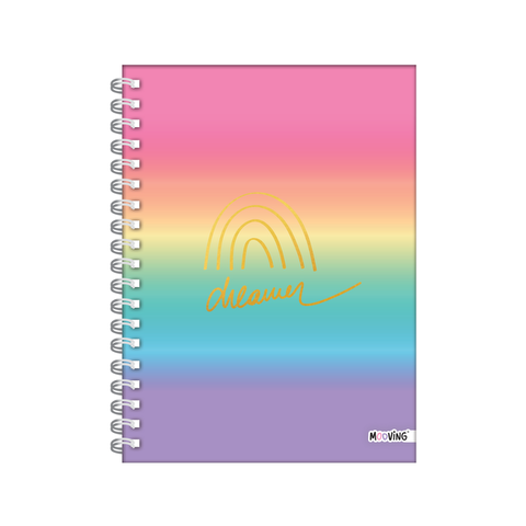 Cuaderno A5 Golden Rainbow Rayado Mooving