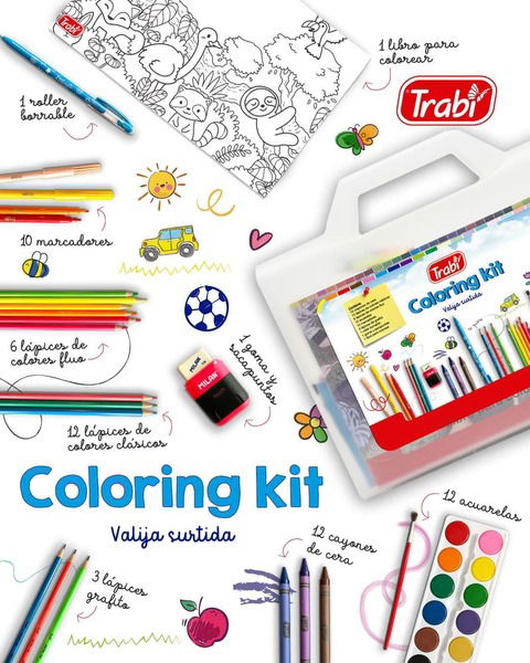 Valija Trabi Coloring Kit