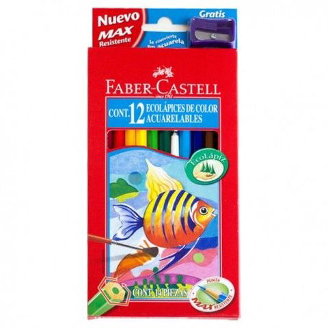 Lapices de Colores Acuarelables Faber Castell x12