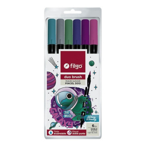 Marcadores Filgo Duo Brush Galaxy x6